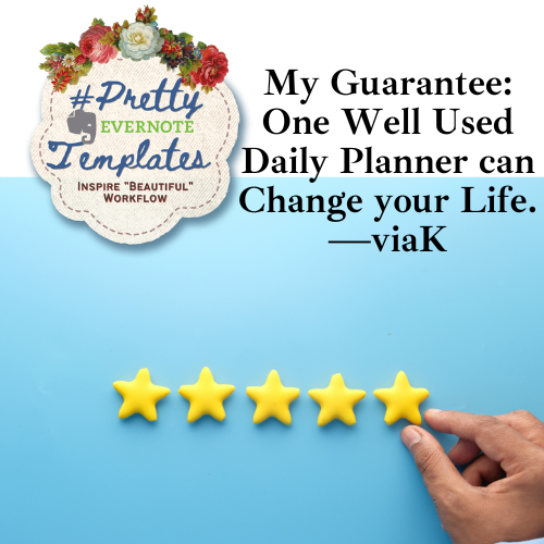 My Guarantee: One Well Used Daily Planner can Change your Life. --viaK Kristen wambach